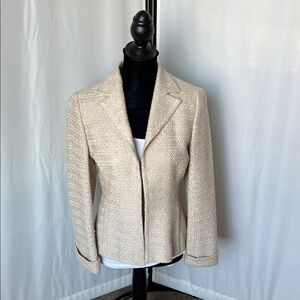AKRIS Wool Blend Cream Blazer
